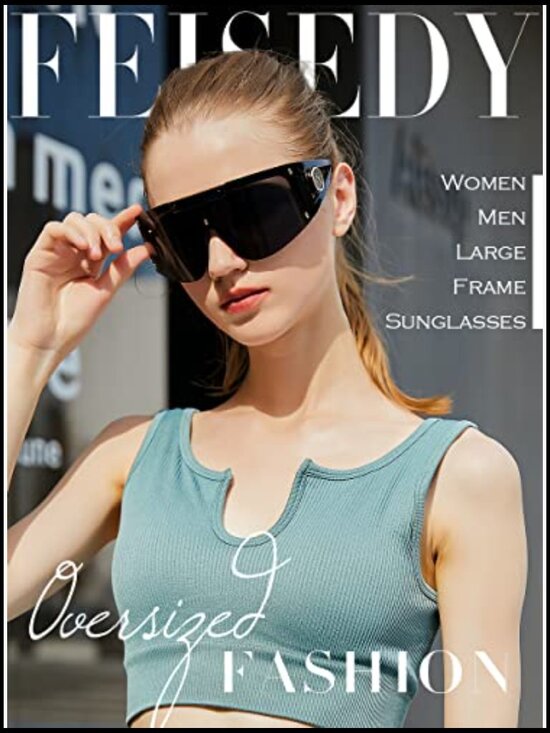 Oversized Wrap Shield Sunglasses for Cycling Driving Vacation main image 7